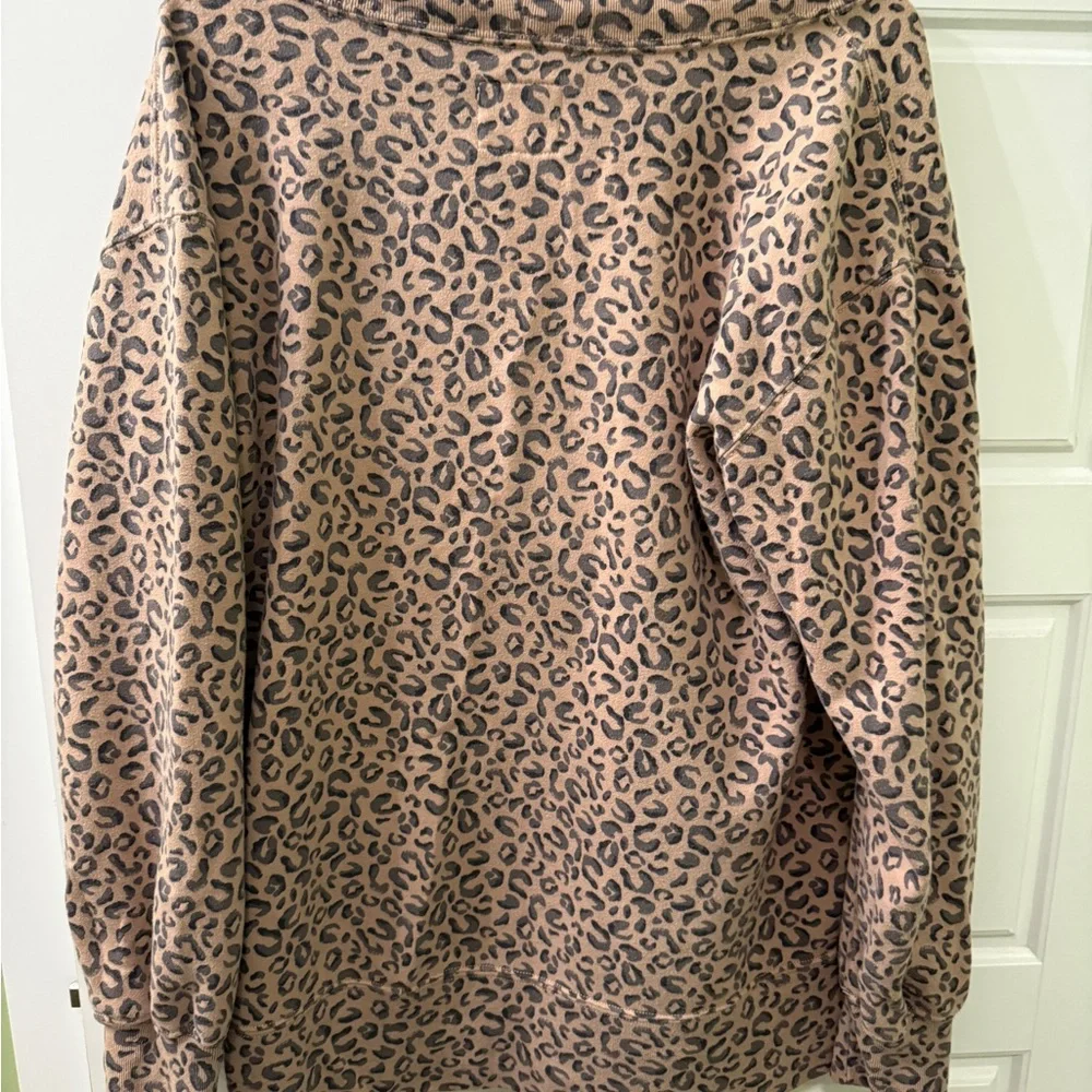 Abercrombie & Fitch‎ Tan Leopard Print Teddy Jacket